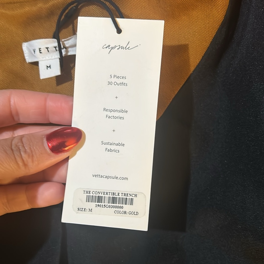VETTA Camel Brown Trench Coat - Picture 6 of 16